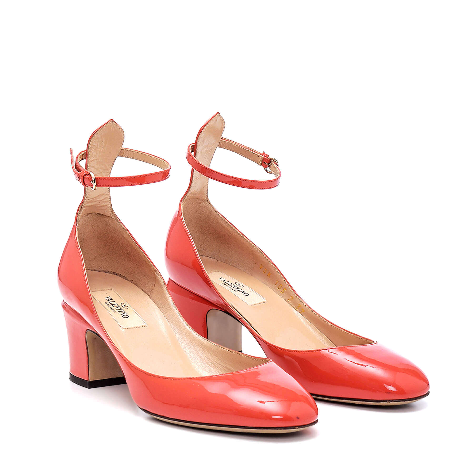 Valentino - Pink Patent Leather Ankle Strap Tango Pumps